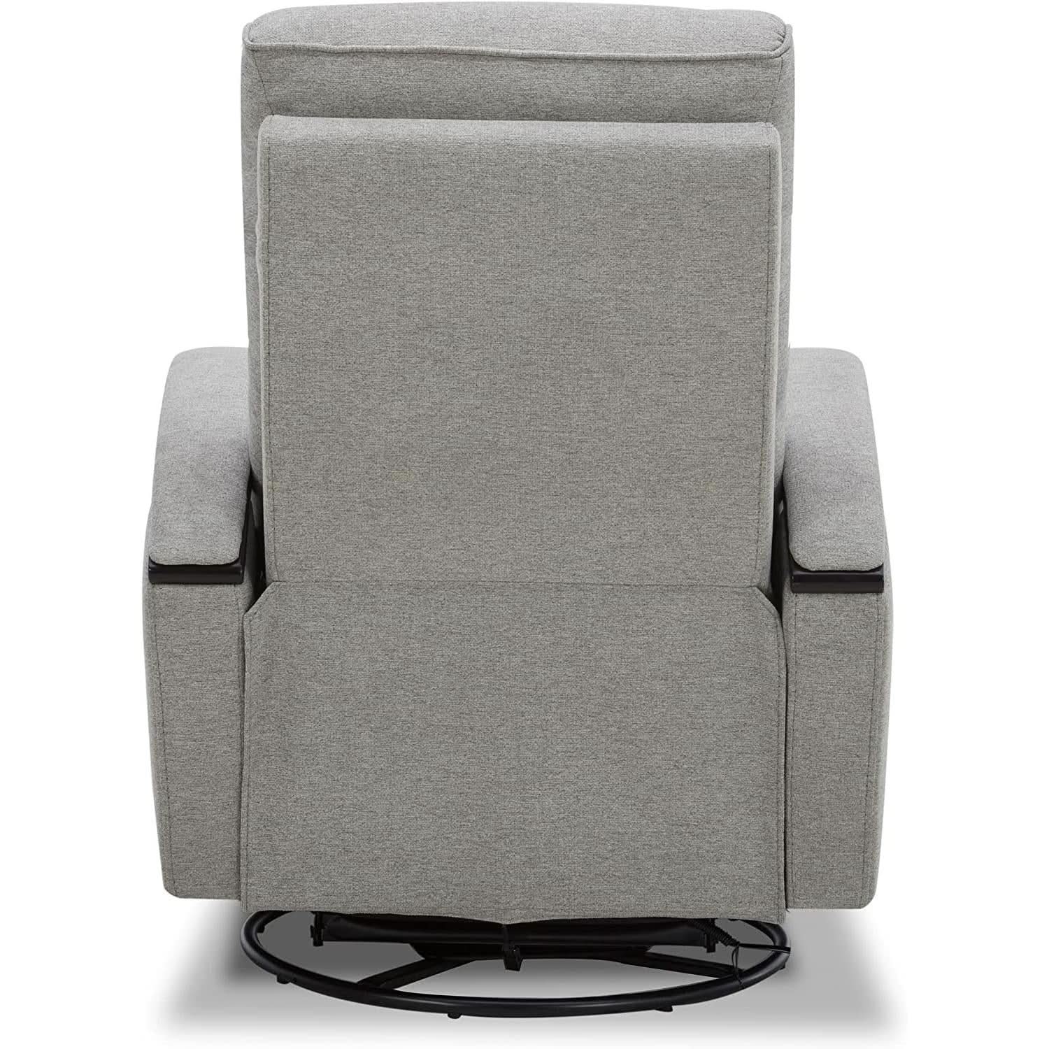 Fabric Power Swivel Glider Rocker Recliner Chair Light Grey