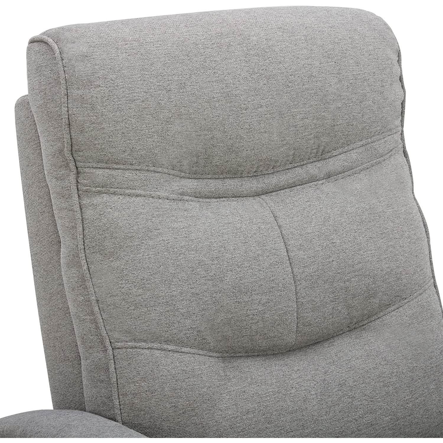 Fabric Power Swivel Glider Rocker Recliner Chair Light Grey