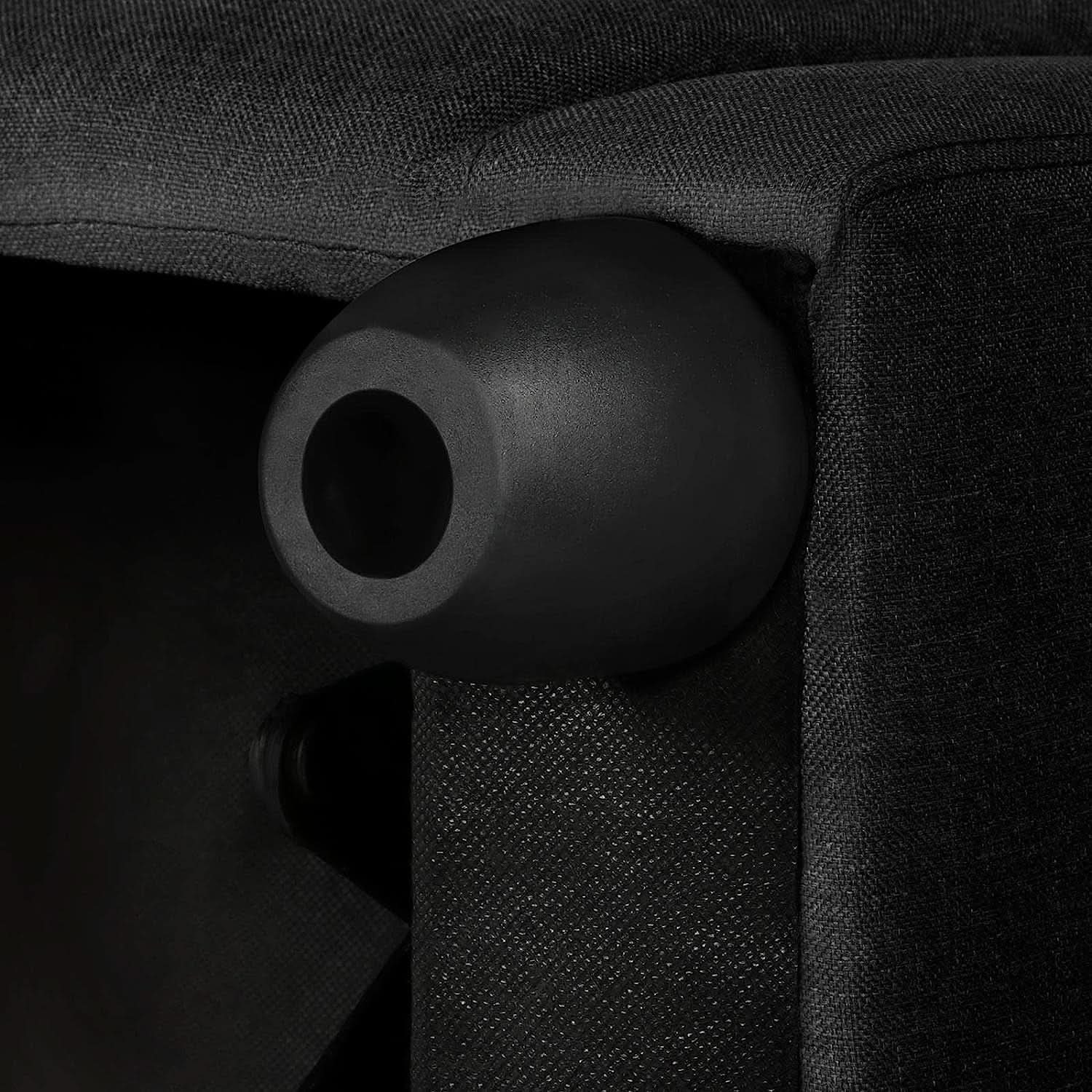 Fabric Push Back Recliner Chair Pocket Spring Matte Black