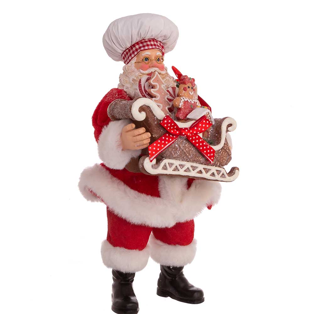 Fabriche Gingerbread Chef Santa - 10.5 Inch