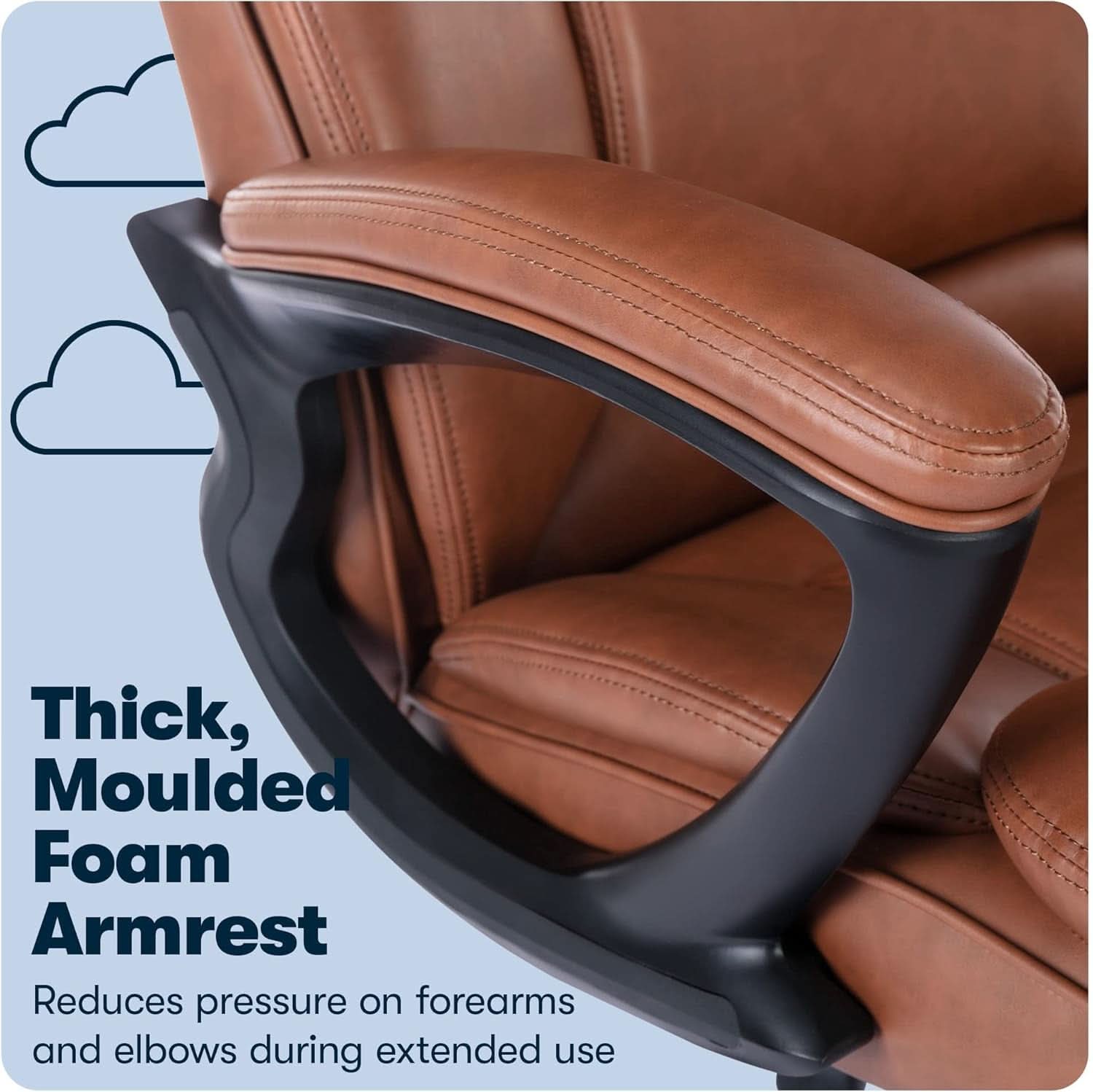 Fairbanks Big And Tall High Back Cognac Office Chair