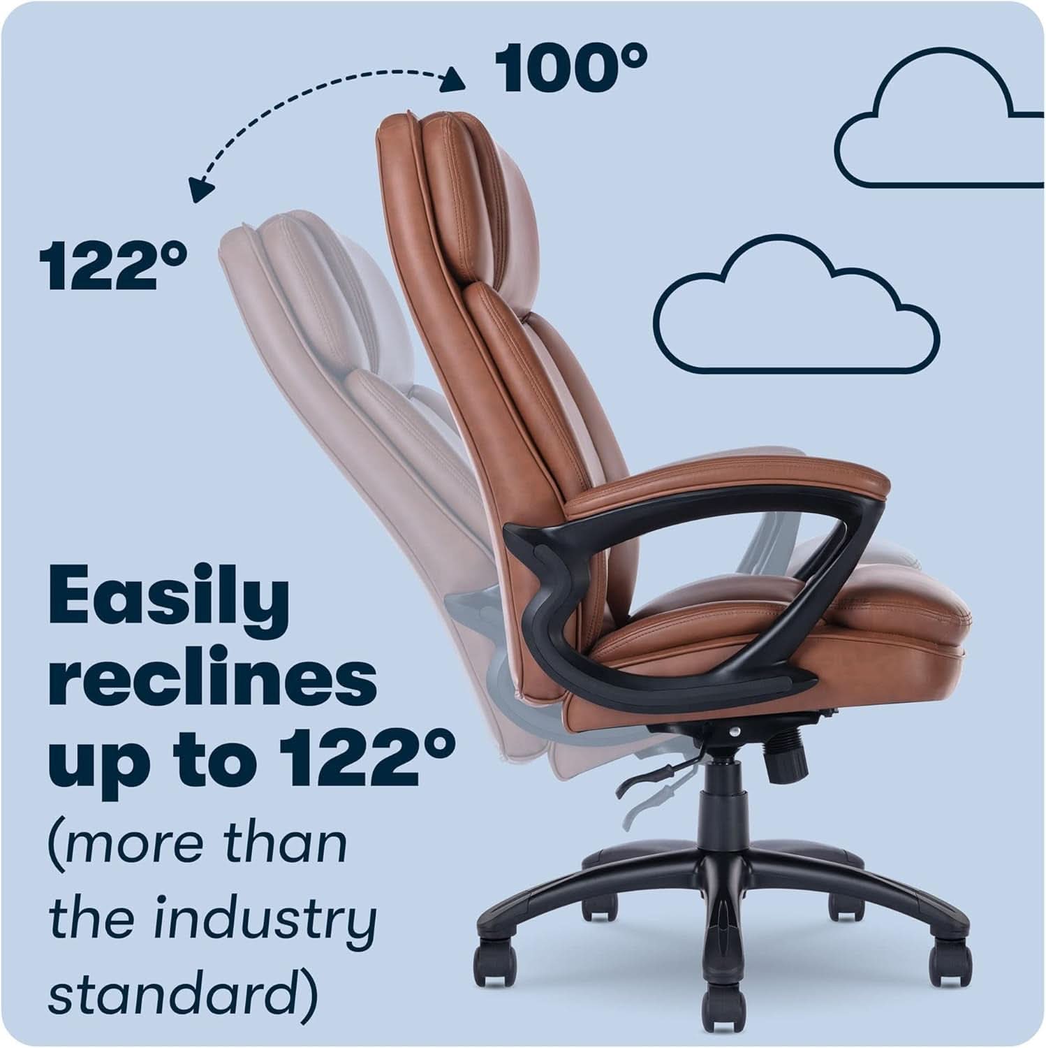 Fairbanks Big And Tall High Back Cognac Office Chair