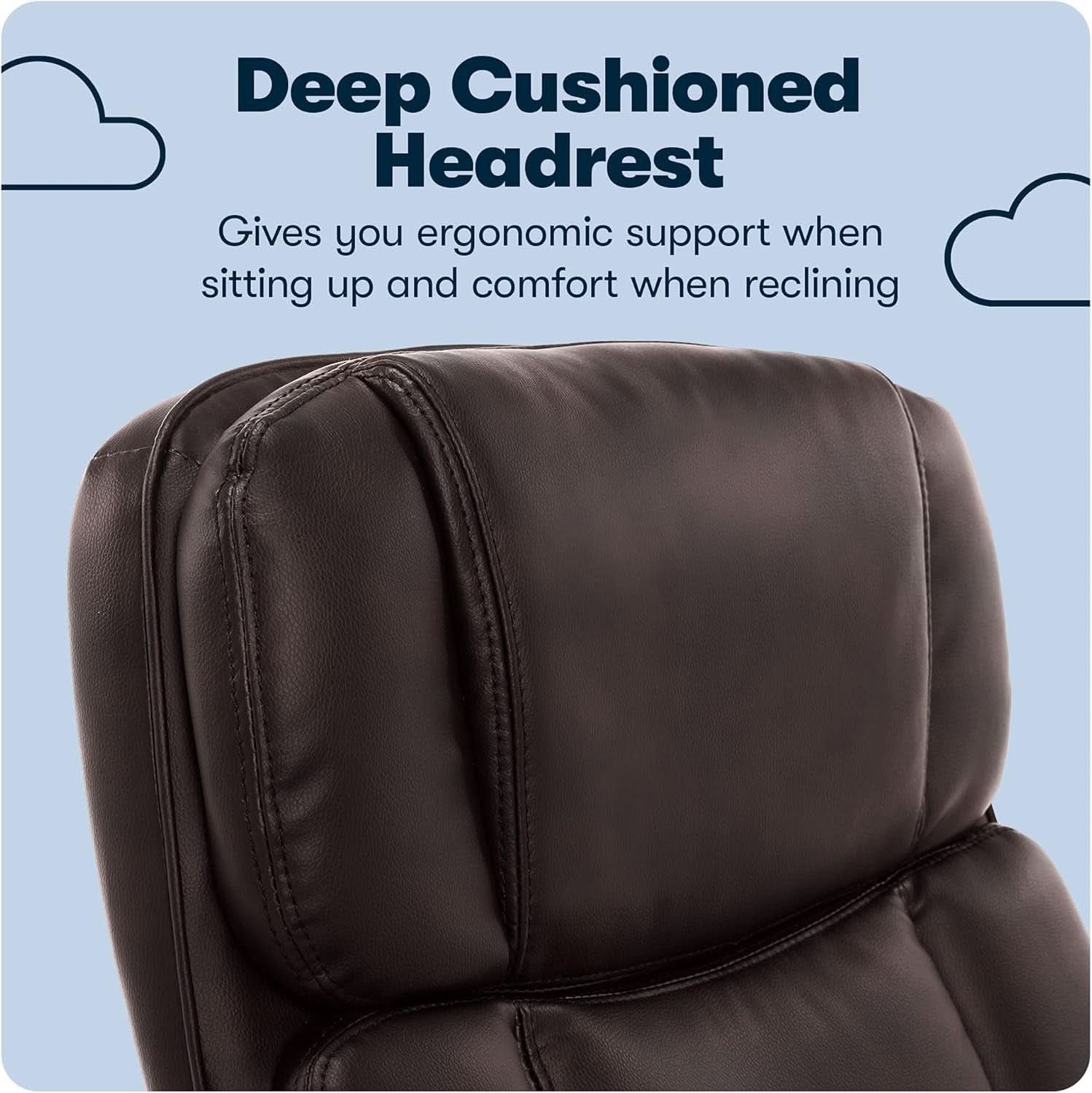 Fairbanks Big And Tall High Back Executive Office Chair With Layered Pillows