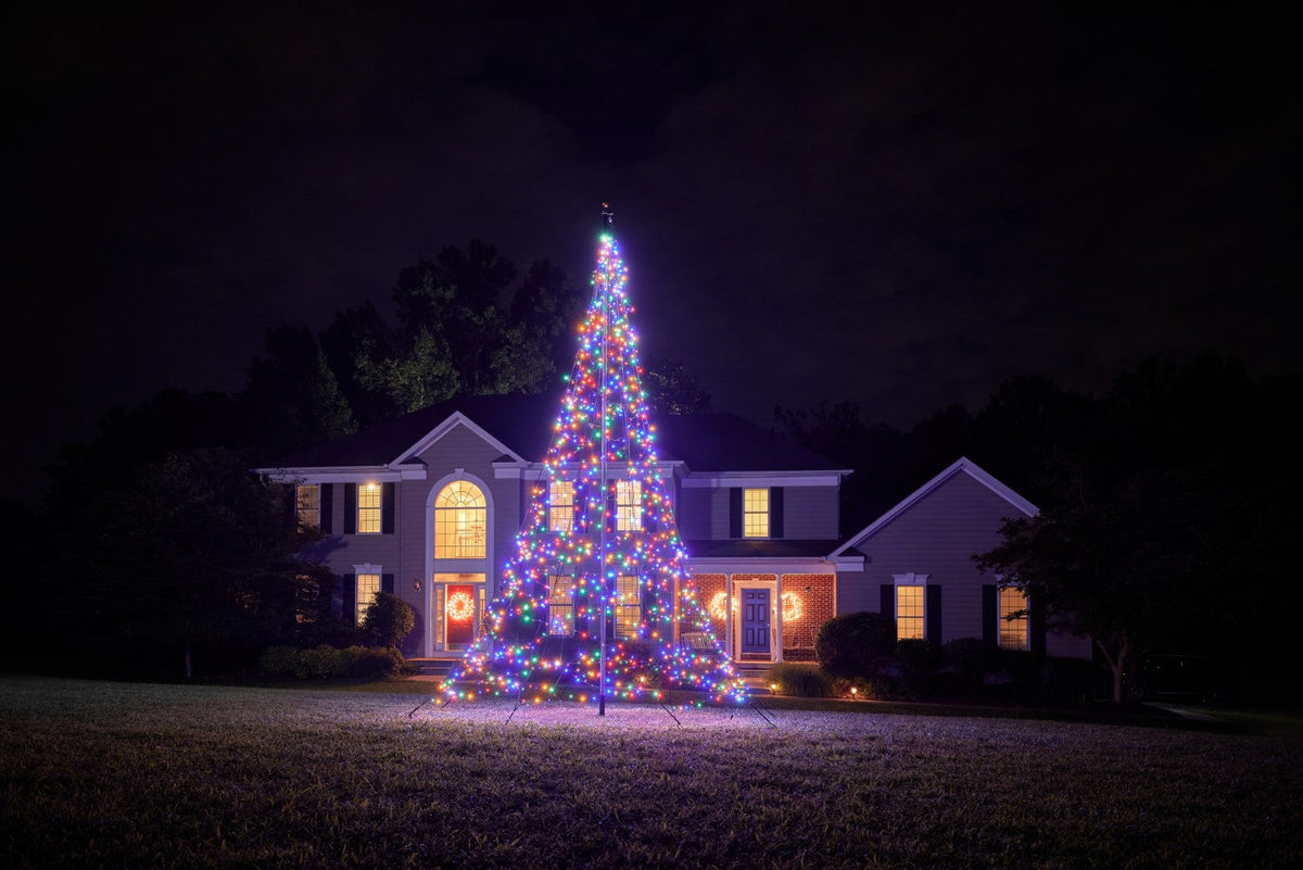 Fairybell 20 Foot Flagpole Tree - 1200 LED Multi-Color