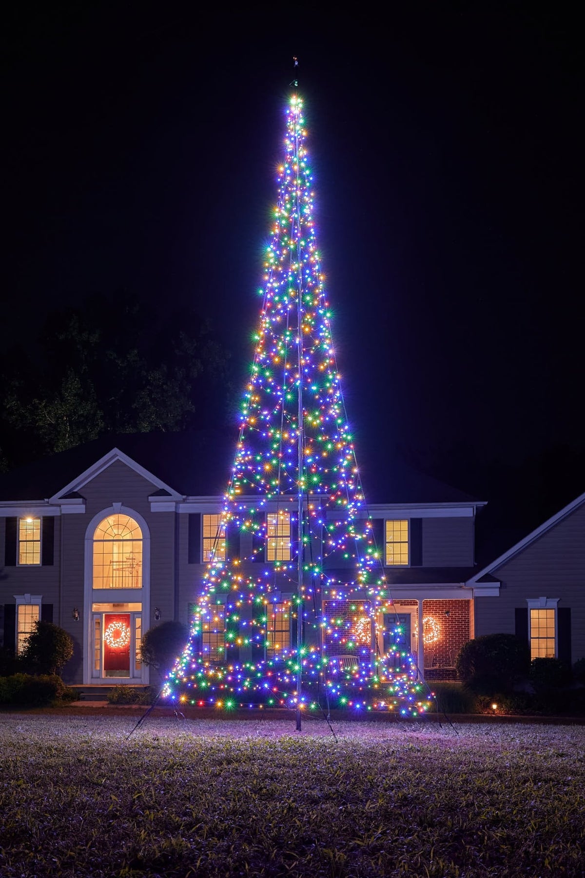 Fairybell 25 Foot Flagpole Tree - 1500 LED Multi Color