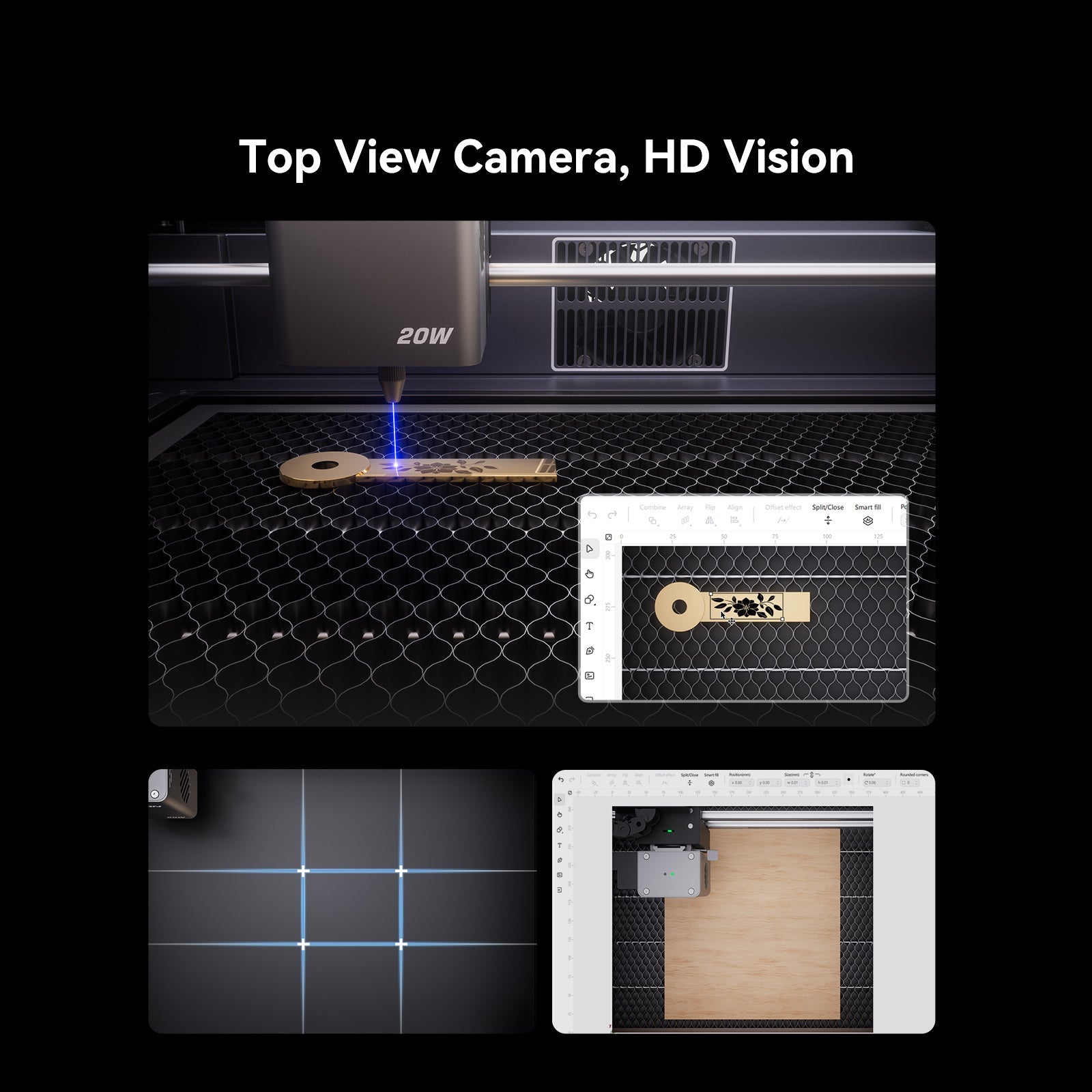 Falcon A1 Pro 20W Laser Engraver & Cutter with Smart Camera and App Control