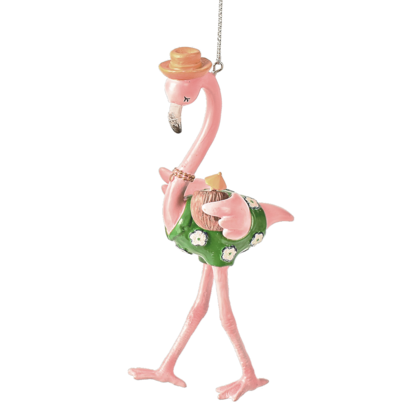 Fancy Flamingo Ornament -