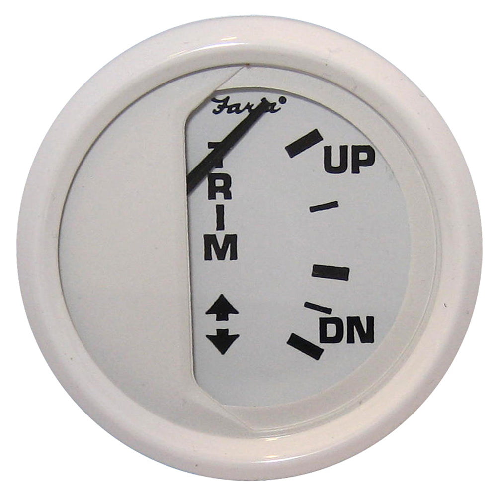 Faria Dress White 2" Trim Gauge (Mercury / Mariner / Mercruiser / Volvo DP / Yamaha