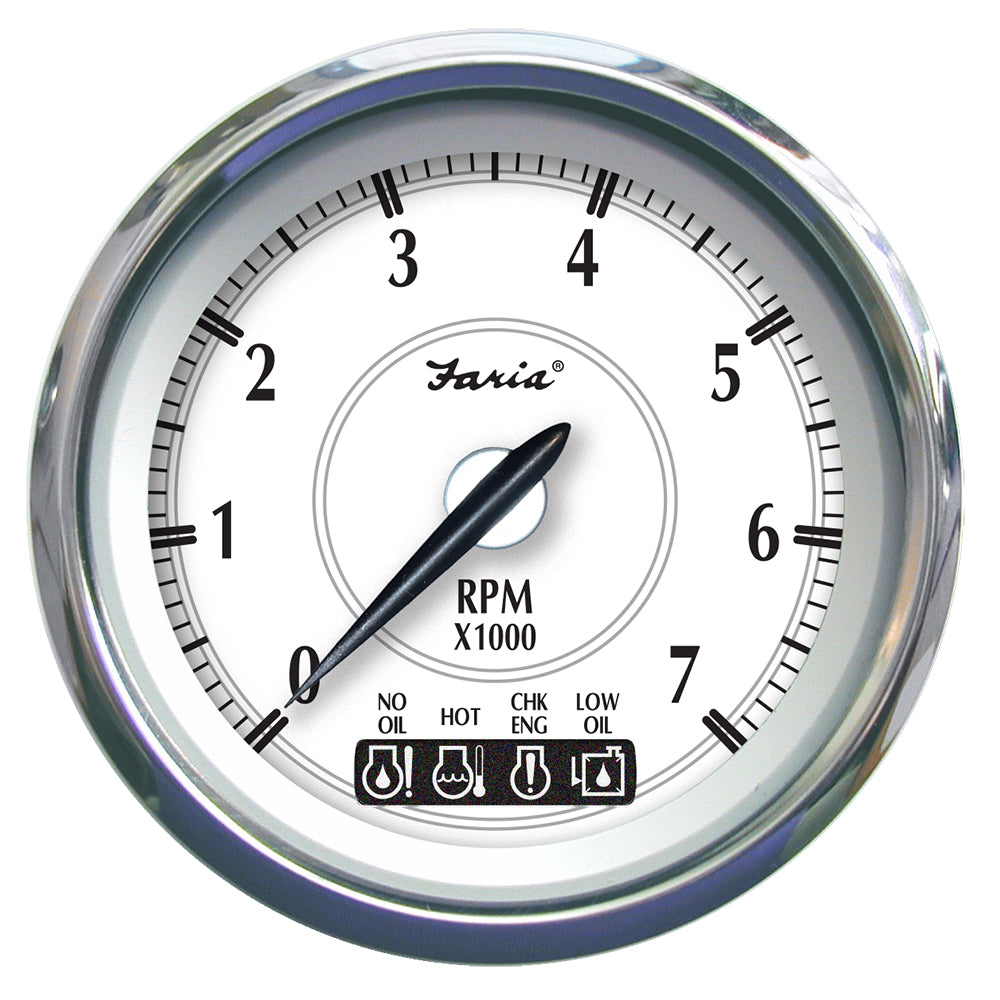 Faria Newport SS 4" Tachometer w/System Check Indicator f/Johnson/Evinrude Gas Outboard -