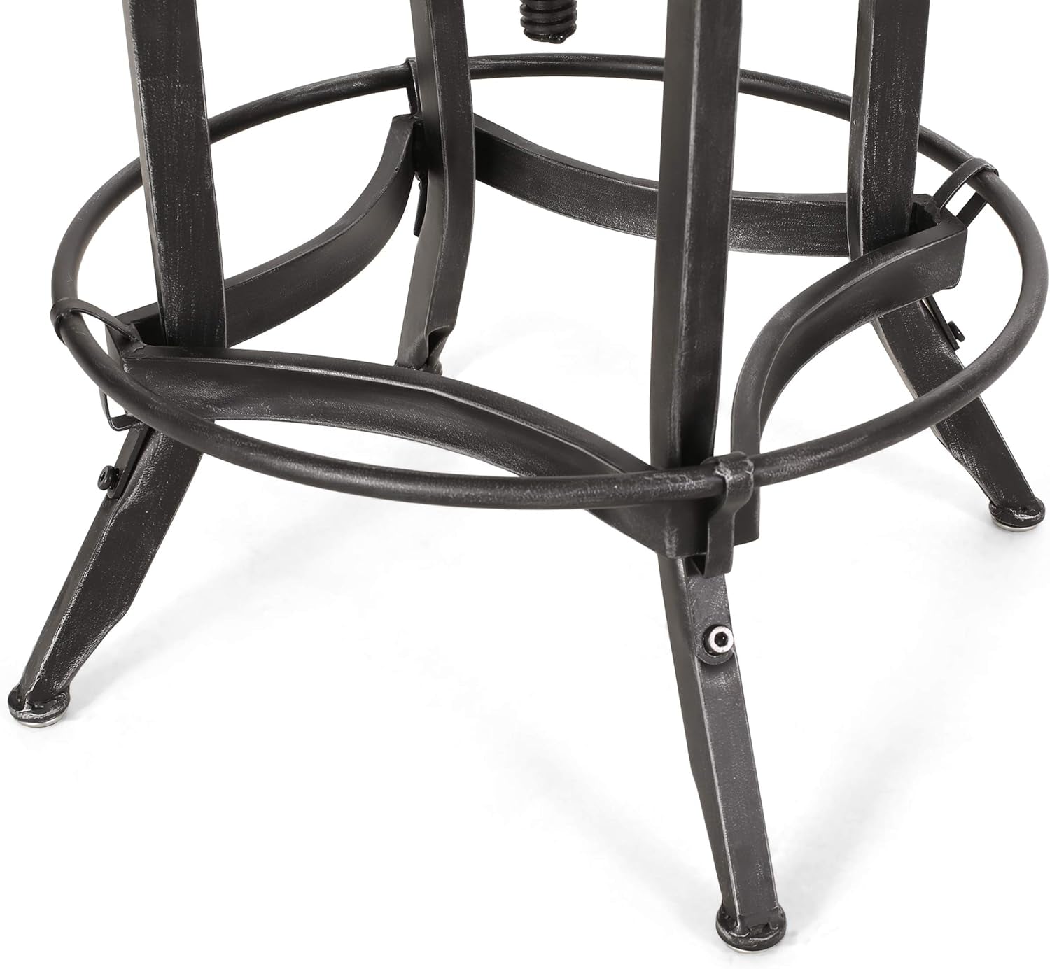Farmdale Barstool Antique Pewter Iron Firwood Seat