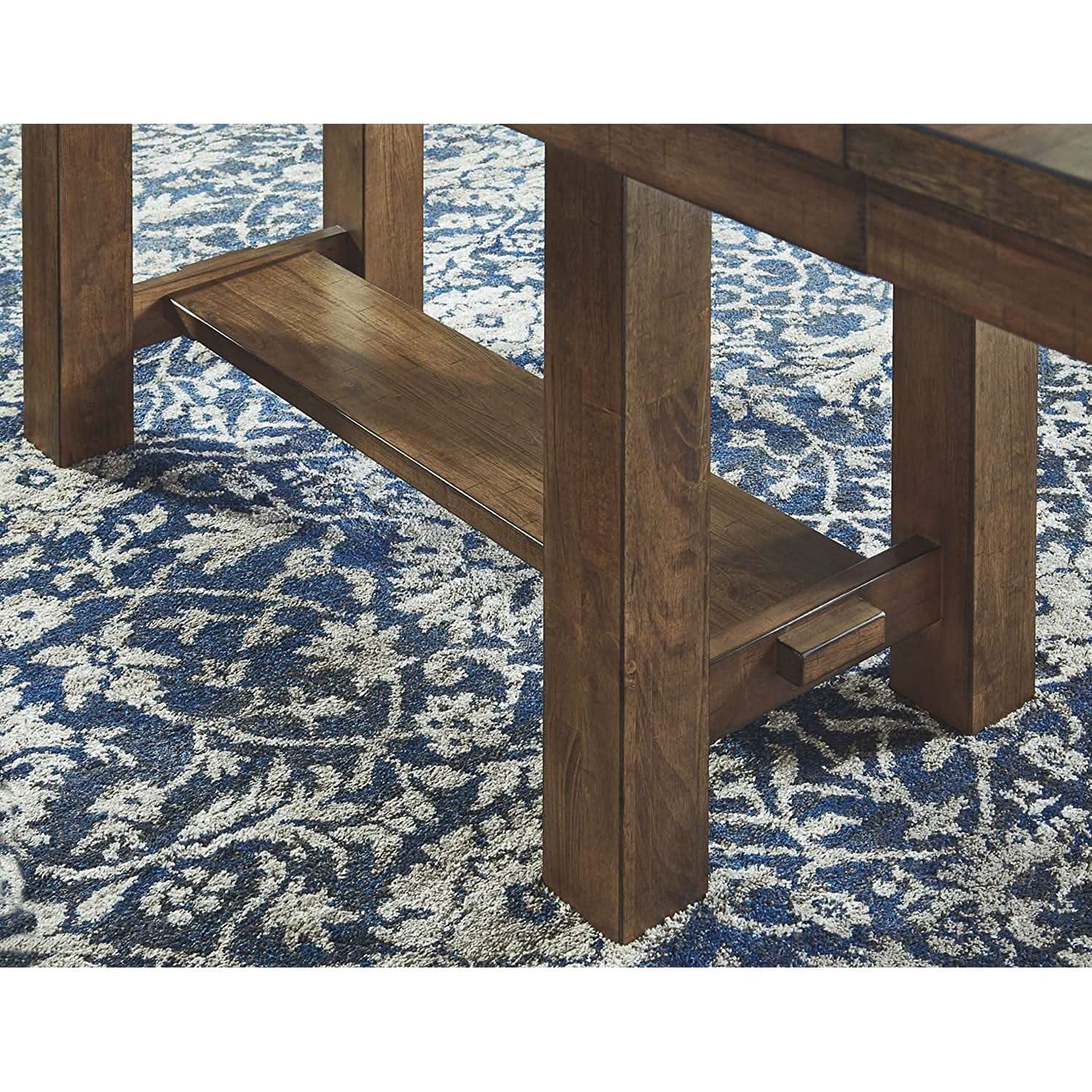 Farmhouse Dining Extension Table Seats 8 Distressed Nutmeg