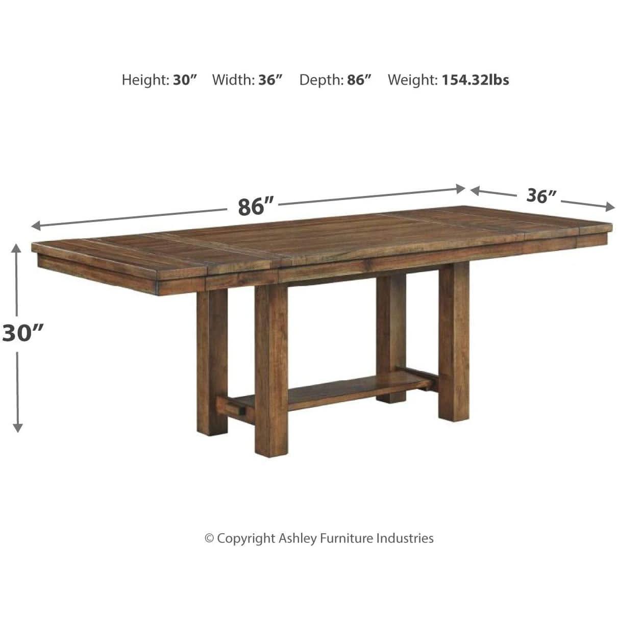 Farmhouse Dining Extension Table Seats 8 Distressed Nutmeg
