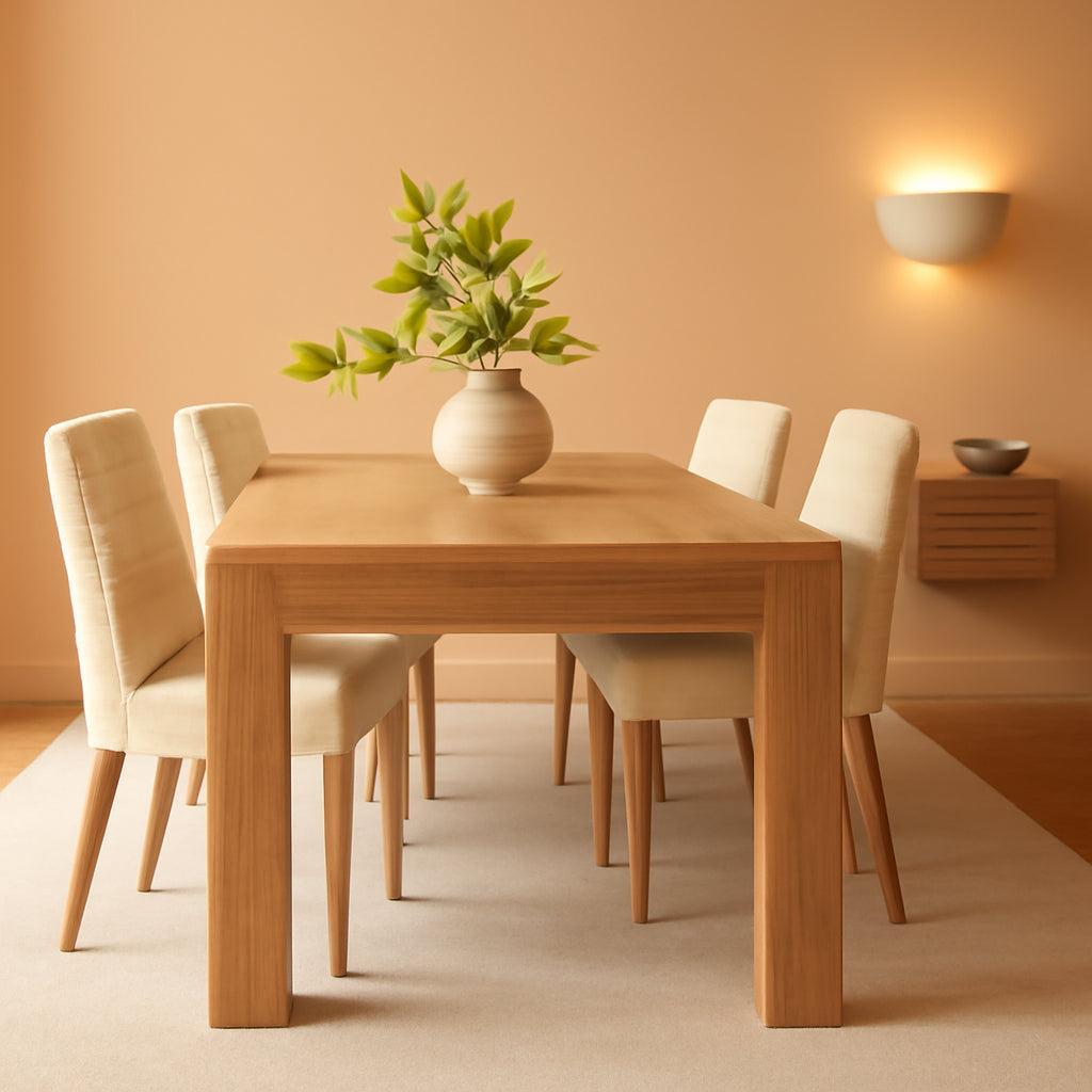 Farmhouse Dining Table 78.7 Inch Rustic Brown Seats 6 To 8