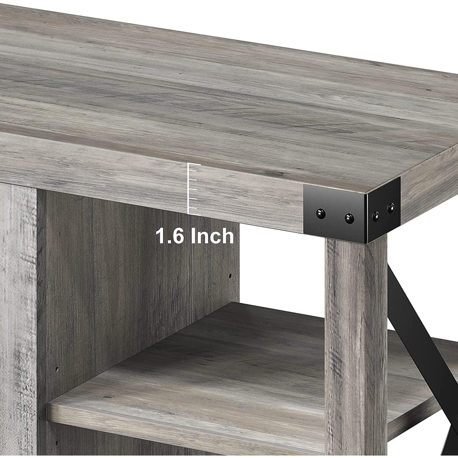 Farmhouse Grey TV Stand For 65 Inch TV 59 L X 16 W X 25 H