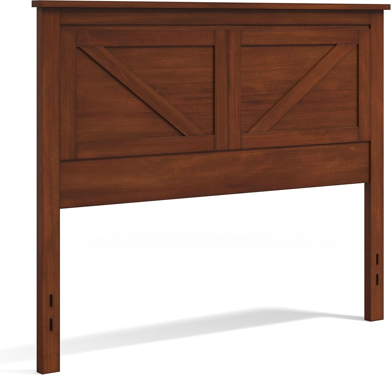 Farmhouse Style Cherry Wood Panel Headboard for Bedrooms