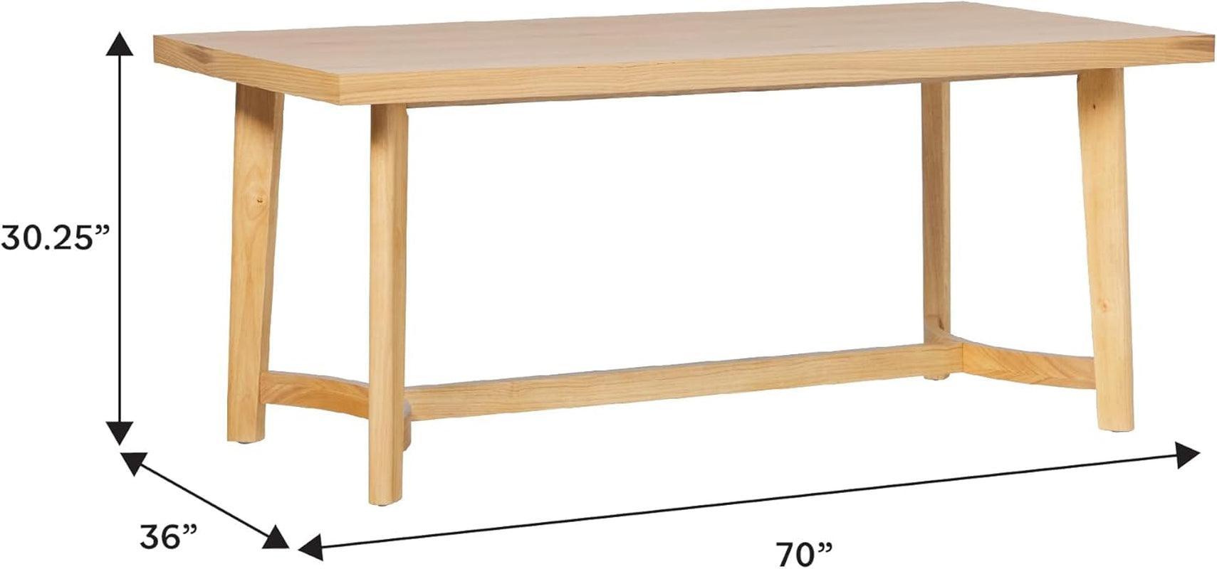 Farmhouse White Oak Dining Table Seats Six Handcrafted