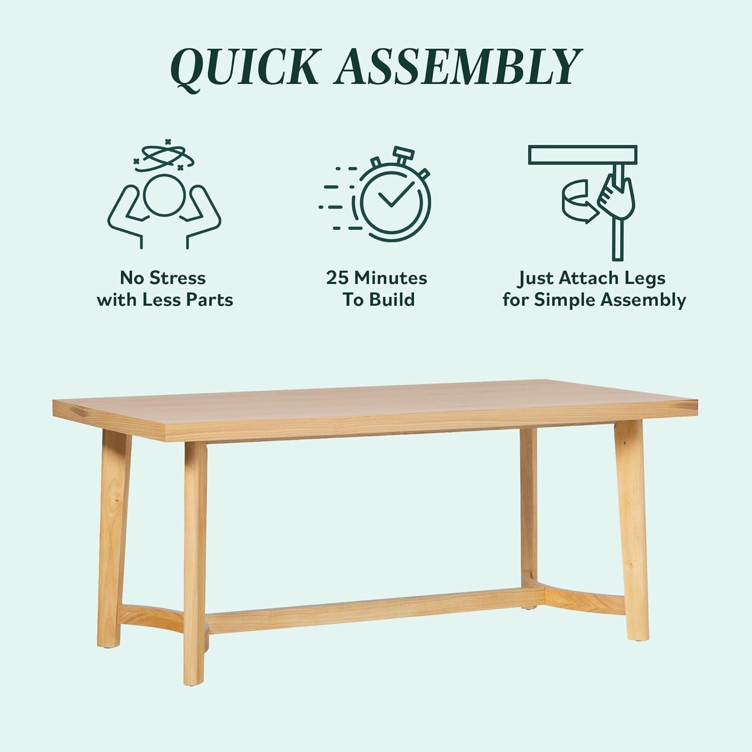 Farmhouse White Oak Dining Table Seats Six Handcrafted