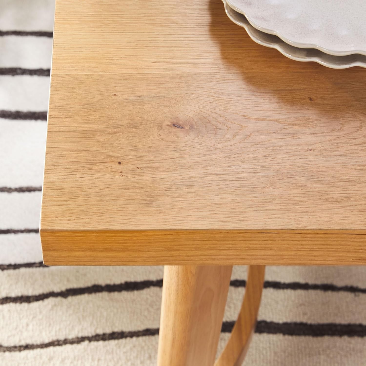 Farmhouse White Oak Dining Table Seats Six Handcrafted