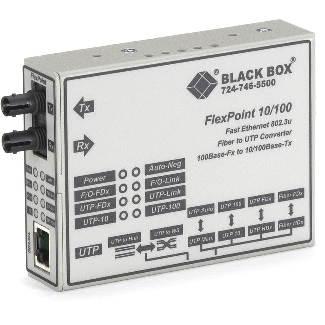 Fast Ethernet (100-Mbps) Media Converter - 10/100-Mbps Copper To 100-Mbps Single Bbx-Lmc100A-Sm-R3