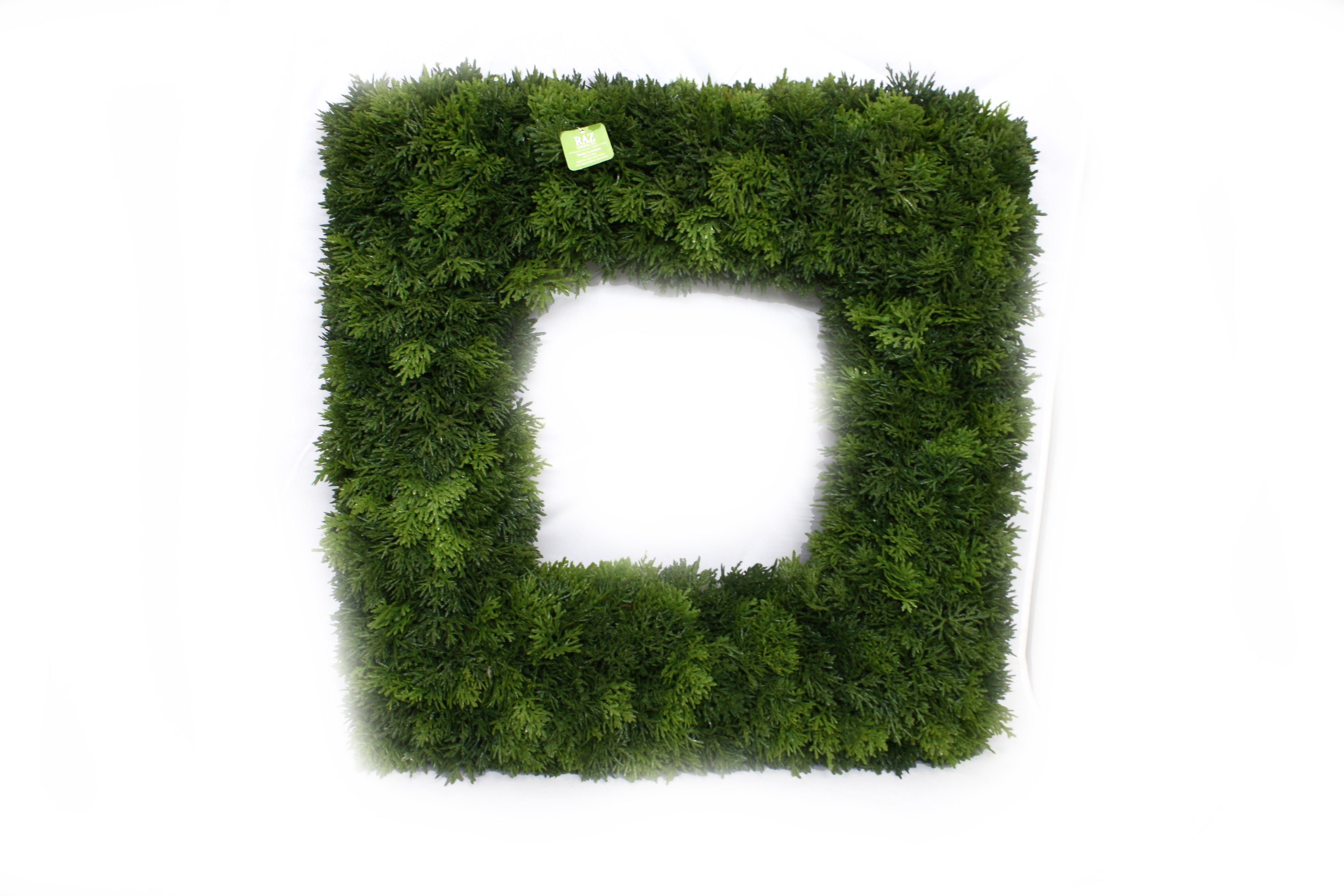 Faux Cedar Square Wreath