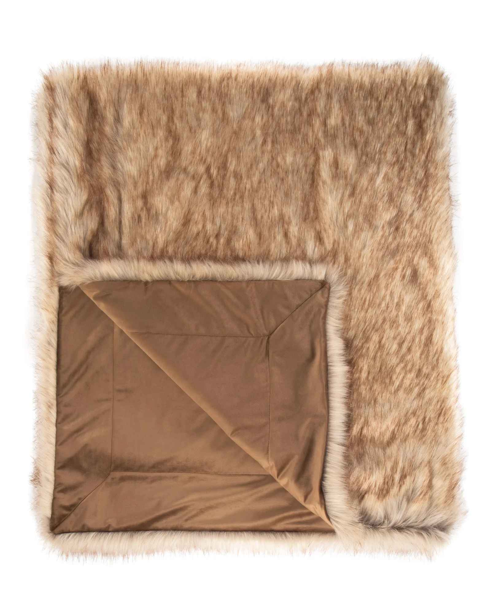 Faux Fur Throw - Timber Wolf