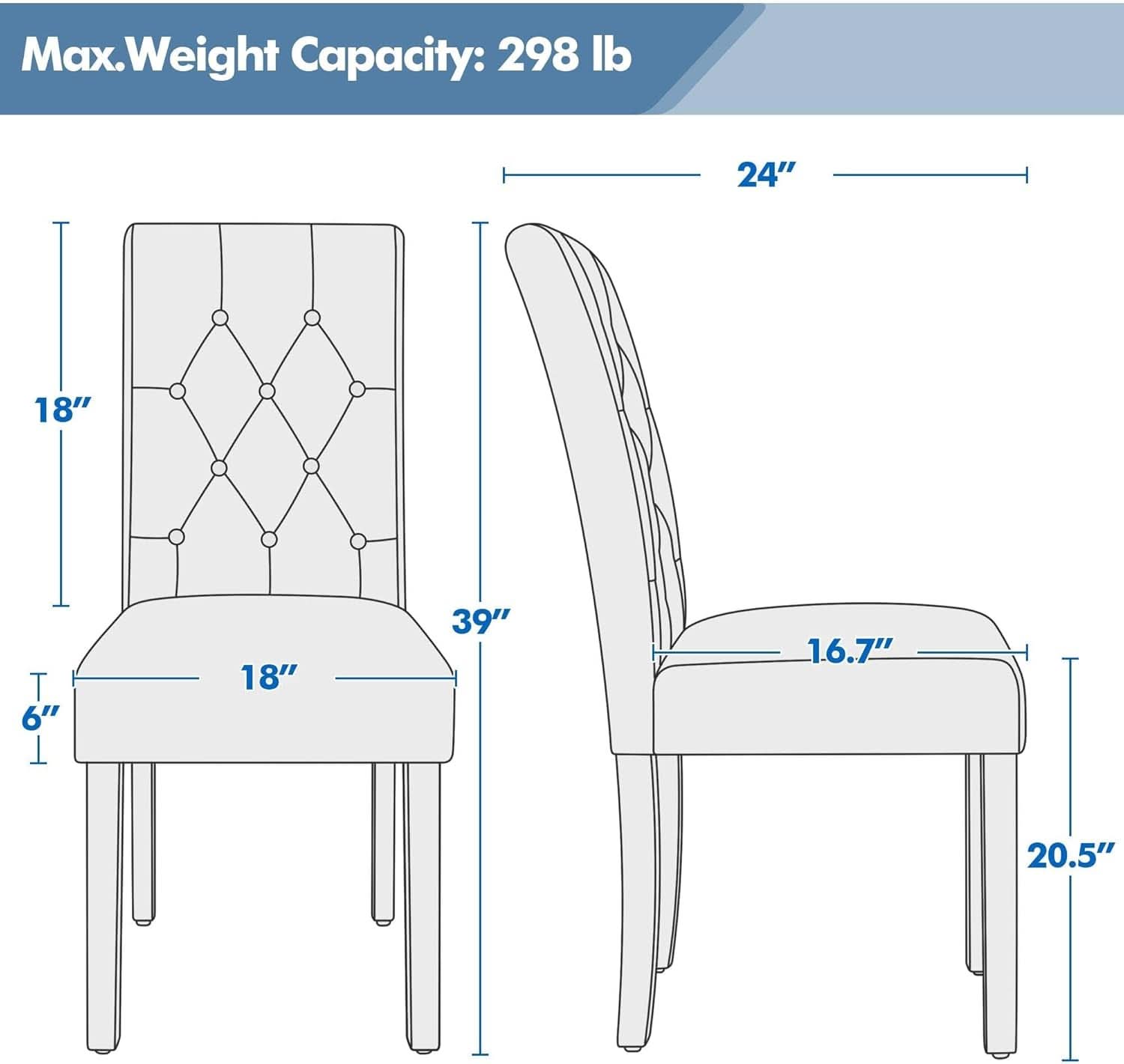 Faux Leather Dining Chairs Brown Set Of 2 For Dining Room