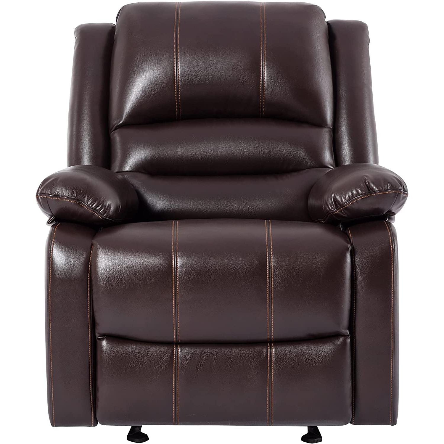 Faux Leather Electric Glider Recliner Chair With Power