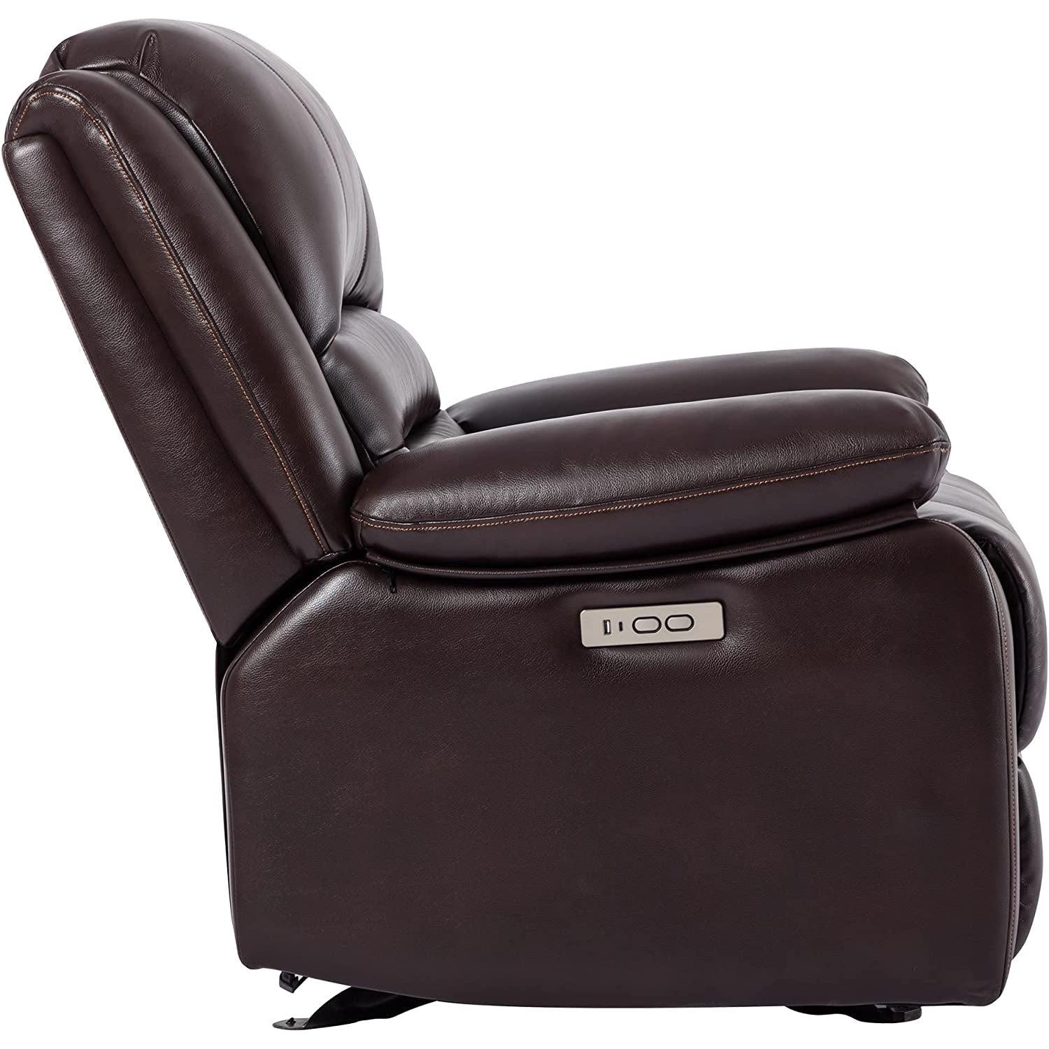 Faux Leather Electric Glider Recliner Chair With Power