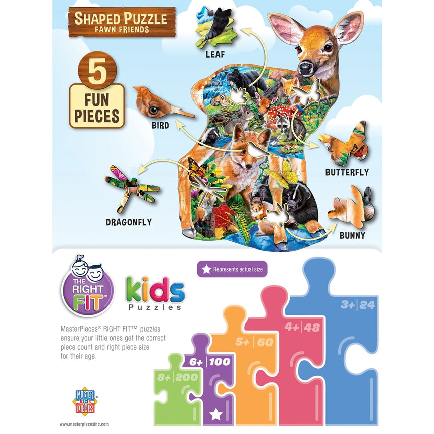 Fawn Friends - 100 Piece Shaped Puzzle