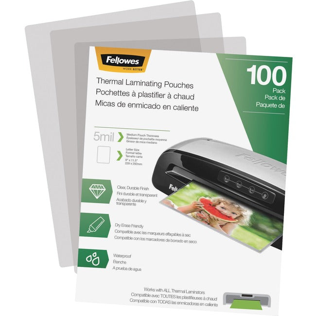 Fellowes Letter-Size Thermal Laminating Pouches 5743501