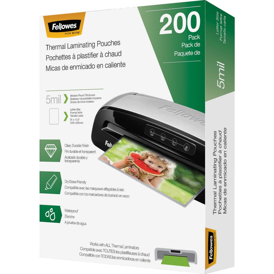 Fellowes Letter-Size Thermal Laminating Pouches 5743601