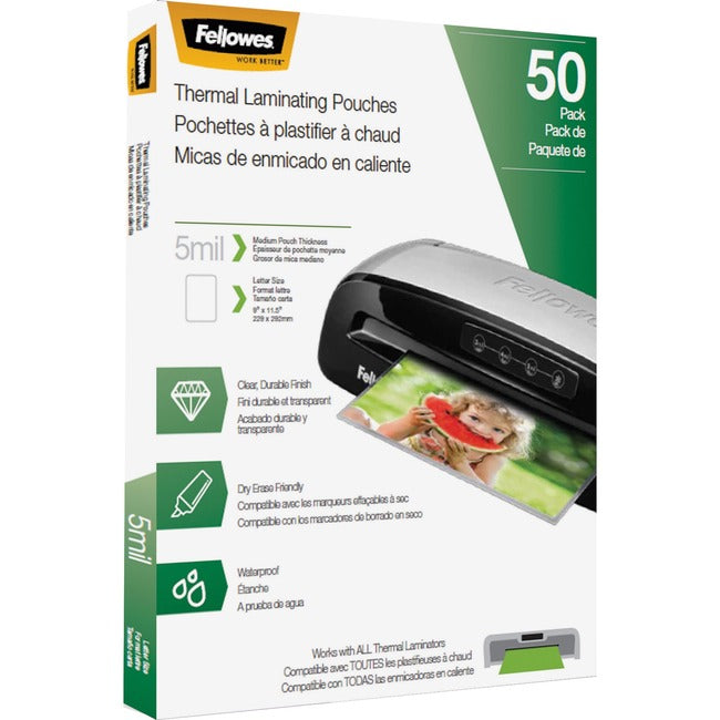 Fellowes Letter-Size Thermal Laminating Pouches 5744501