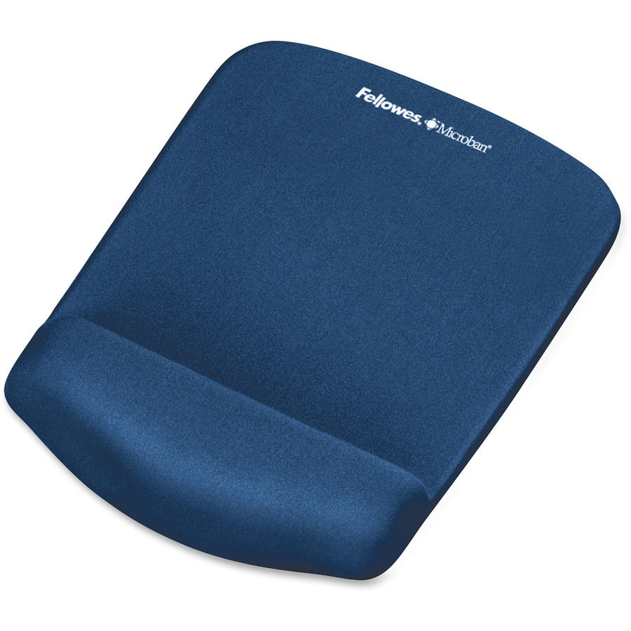 Fellowes Plushtouch Trade; Mouse Pad Wrist Rest With Microban - Blue