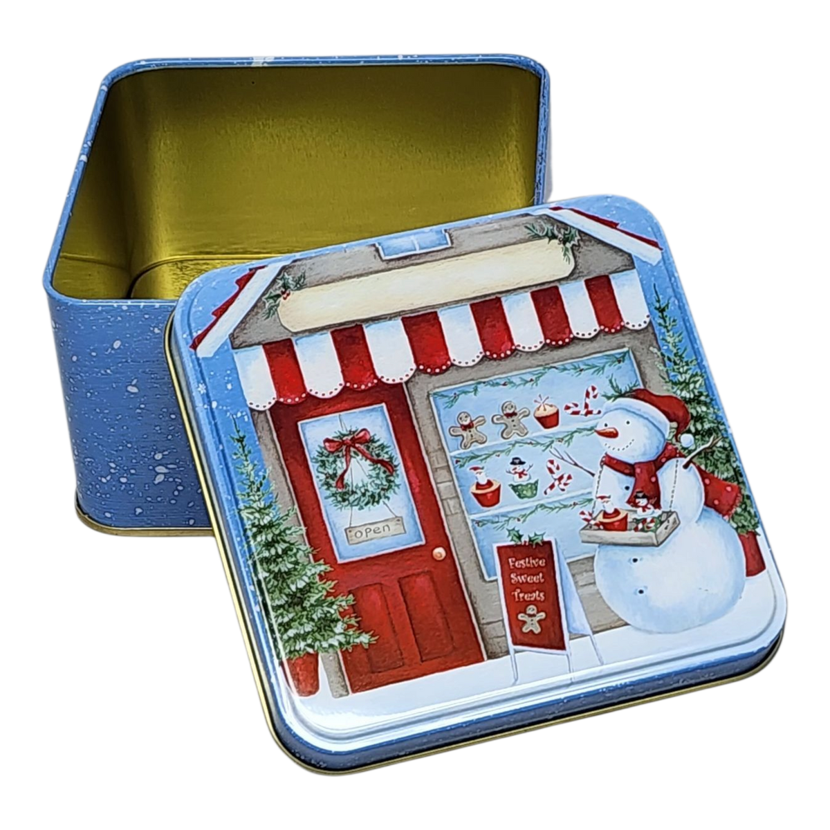 Festive Snowman Treat Tin - 4 Inch