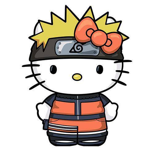 FiGPiN Naruto x Hello Kitty Enamel Pin – Collectible for Fans 14+