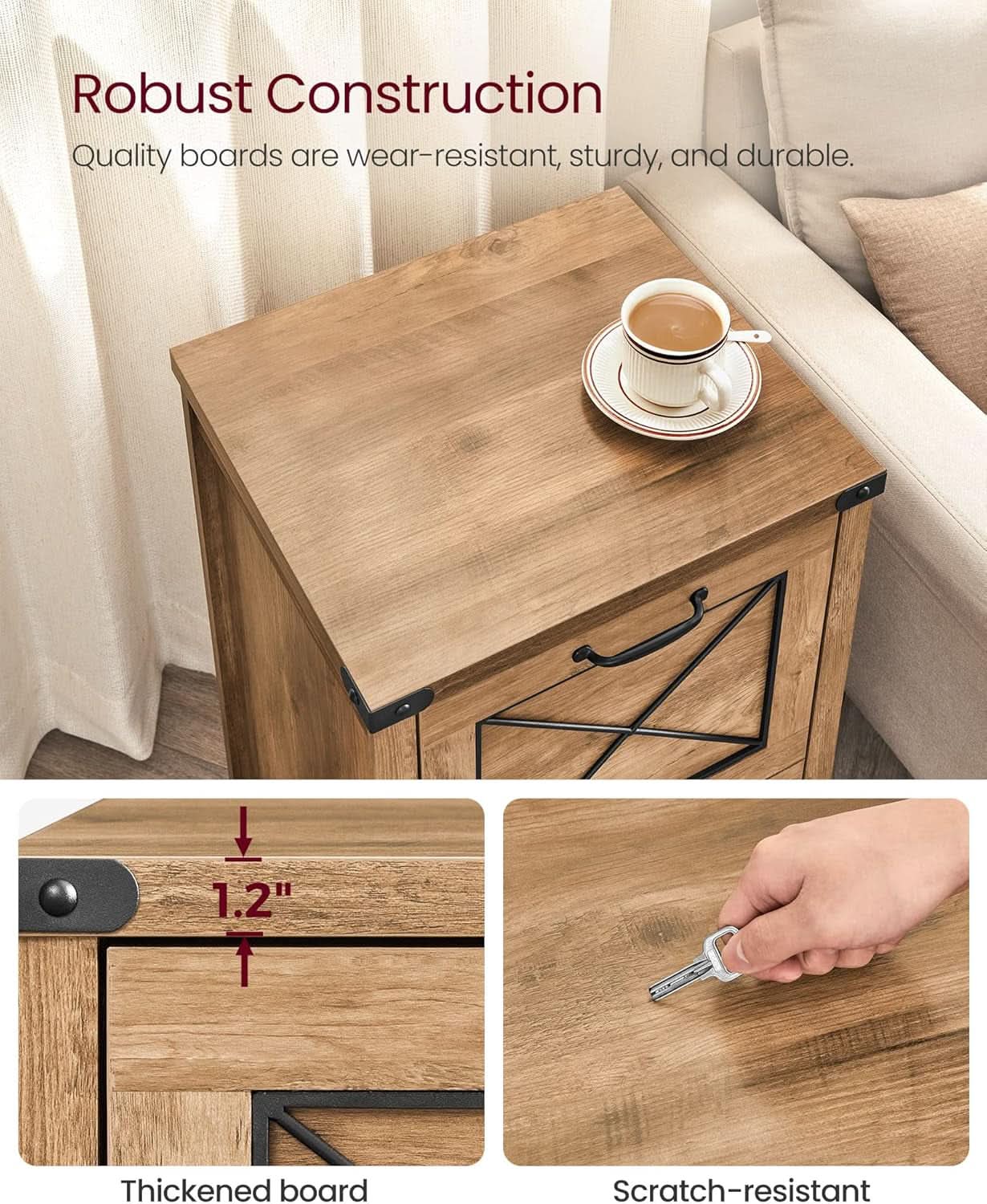 File Cabinet With 2 File Drawers Fits A4 Letter Size Home Office