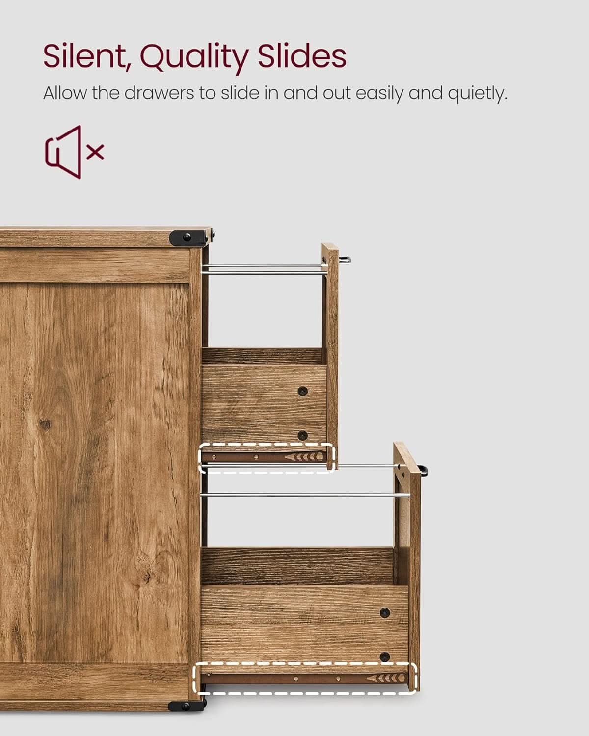 File Cabinet With 2 File Drawers Fits A4 Letter Size Home Office