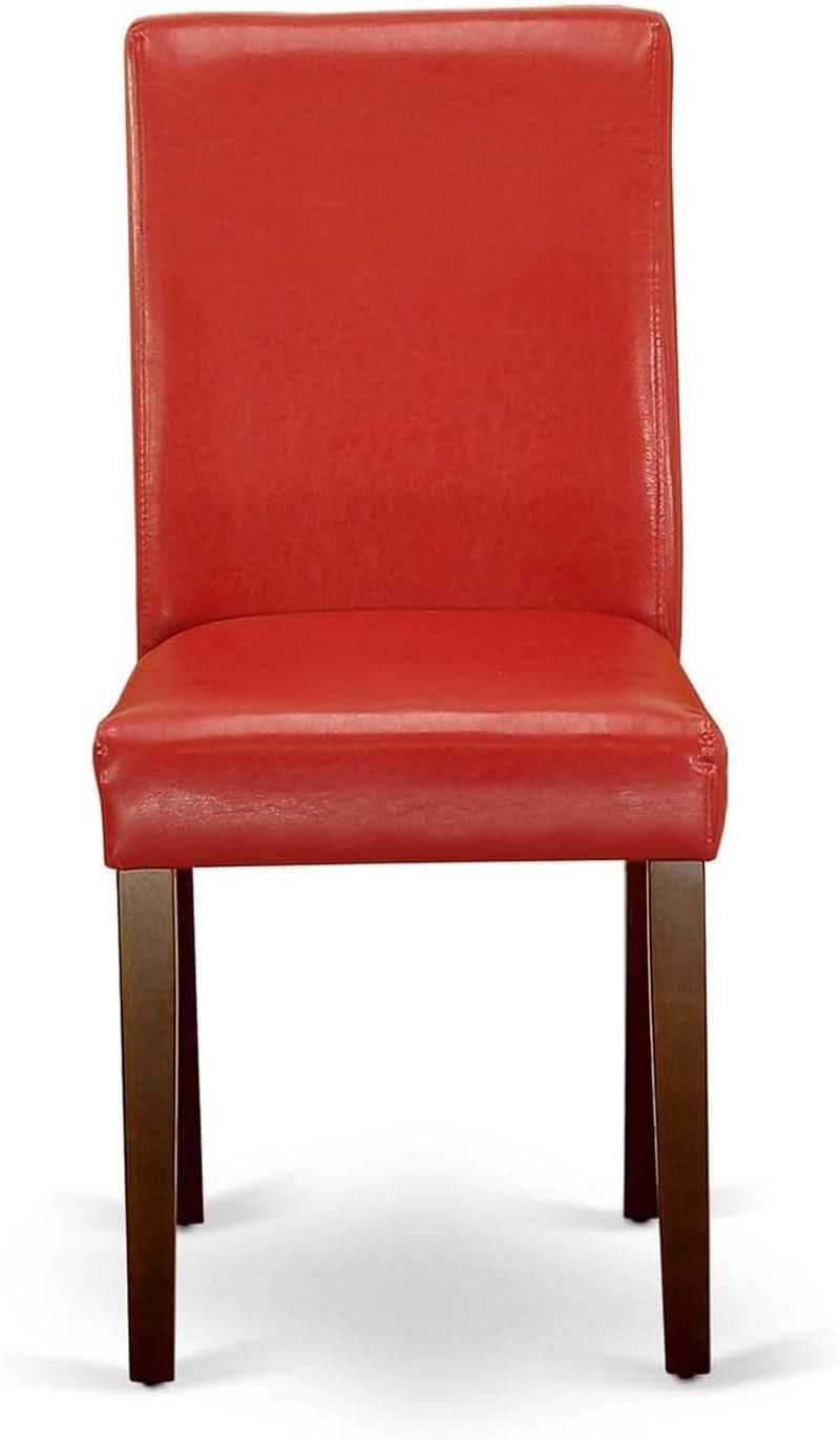 Firebrick Red Padded Dining Chairs For Dining Room