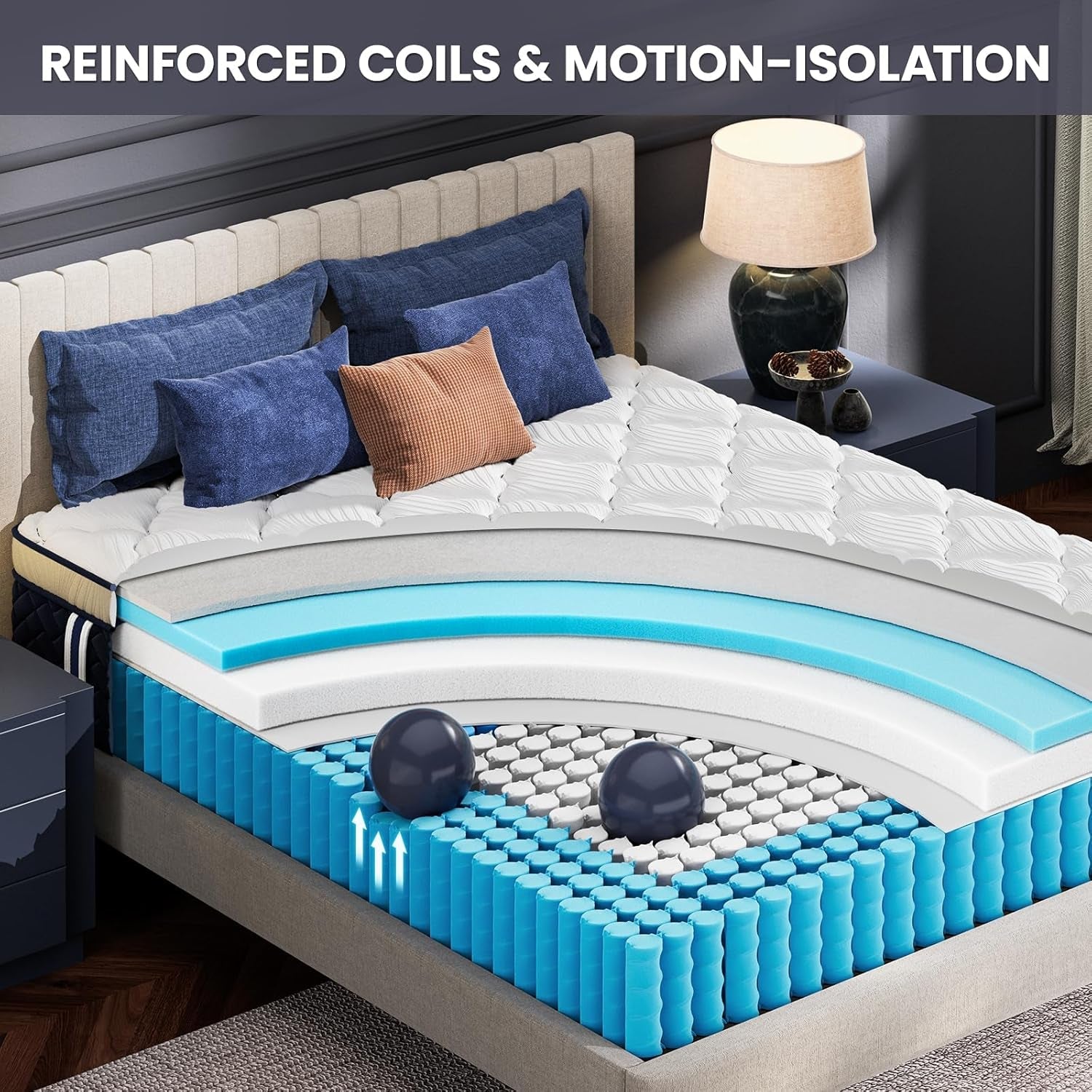 Firm Queen Mattress FourteenInch Luxury Pressure Relief