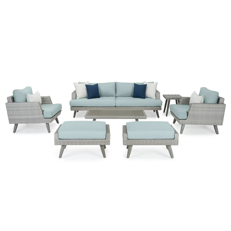 Five Person Patio Conversation Set With Sunbrella Cushions