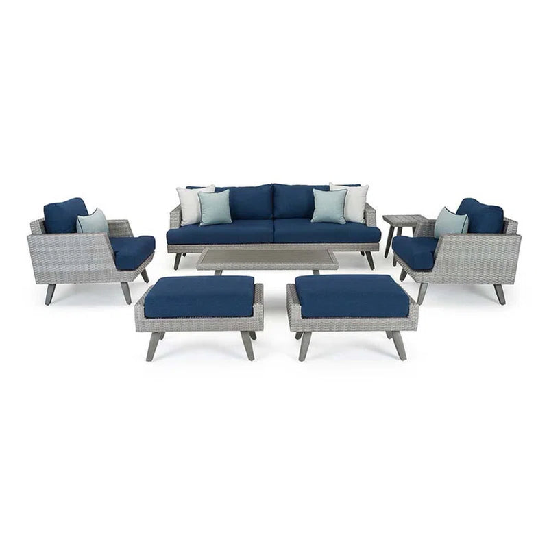 Five Person Patio Conversation Set With Sunbrella Cushions