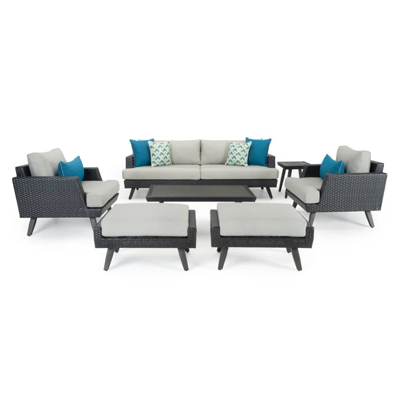 Five Person Patio Conversation Set With Sunbrella Cushions