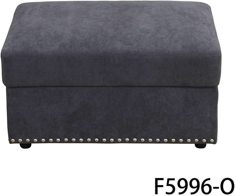Flannel Modular Sectional Sofa With USB Ports Grey