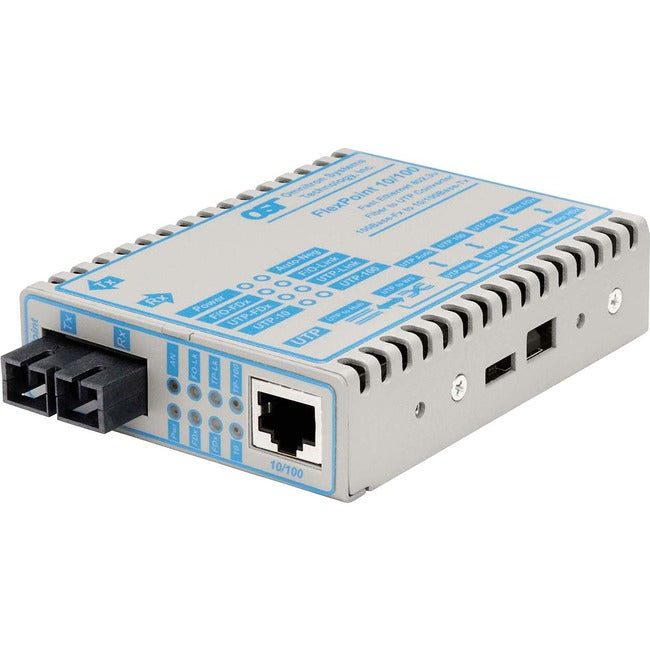 Flexpoint 10/100 Ethernet Fiber Media Converter Rj45 Sc Single-Mode 30Km 4341-1
