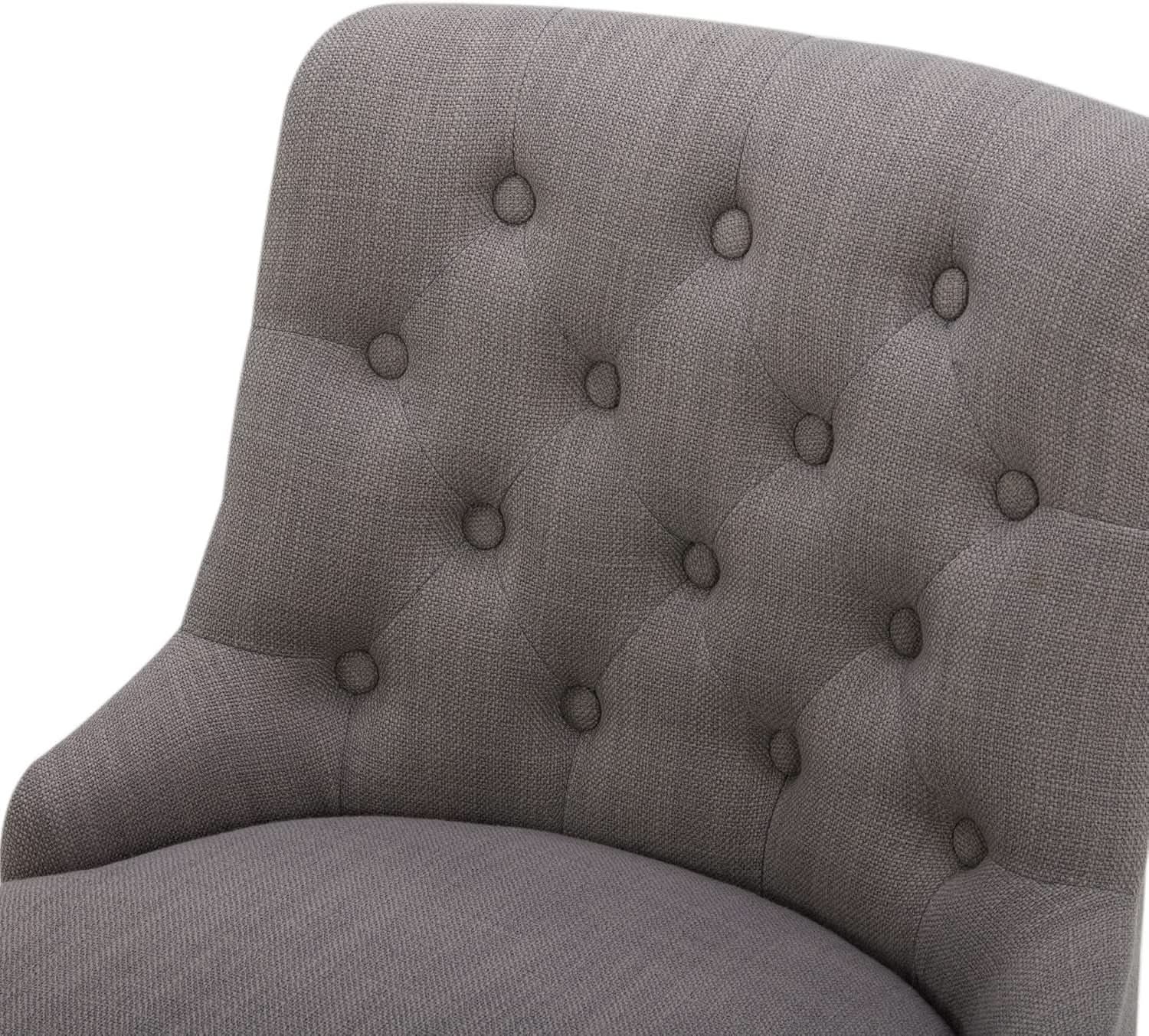 Flint Grey Upholstered Swivel Bar Stool 26 Inch Set Of 2