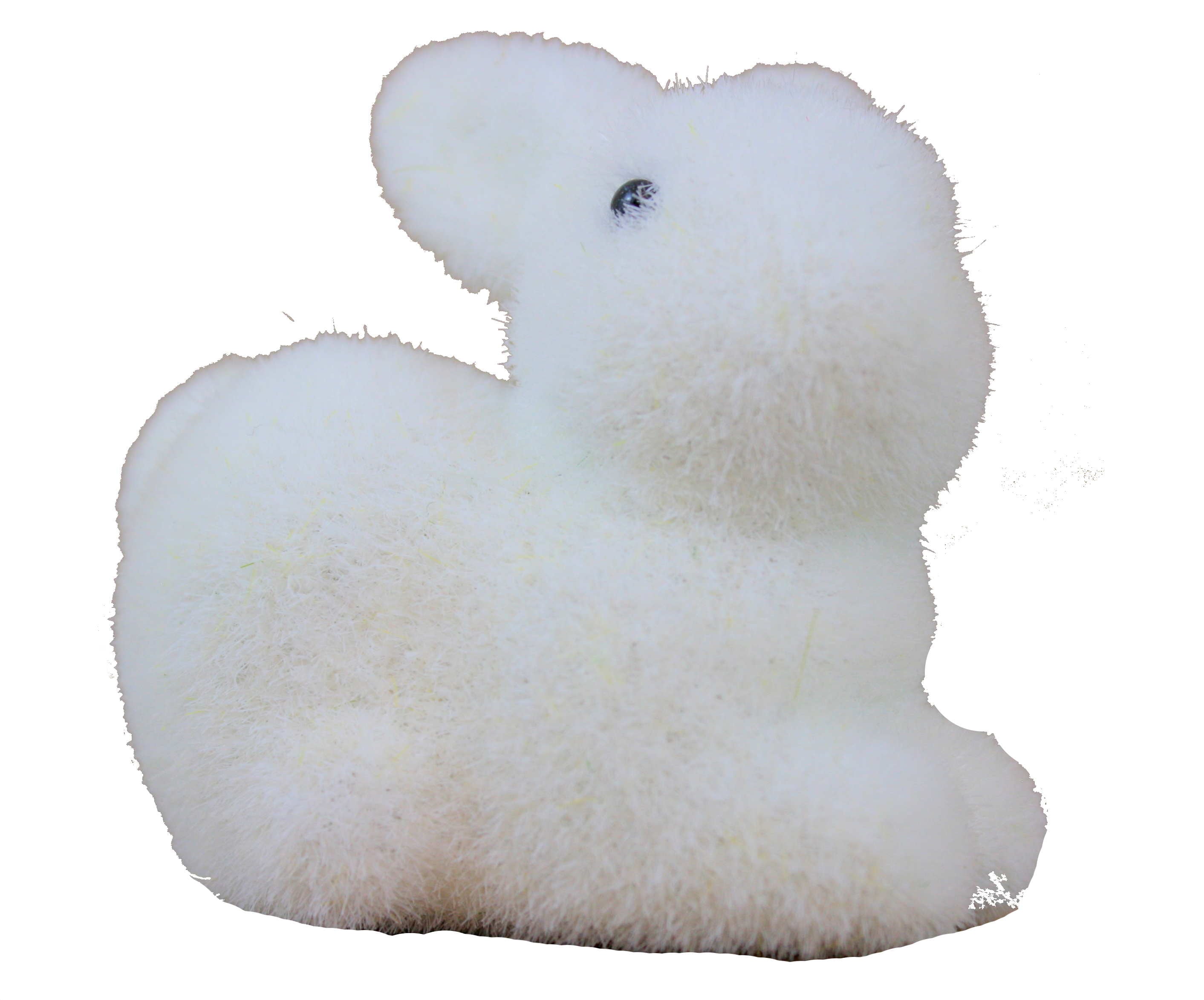 Flocked Resin Bunny - 2.2 inch