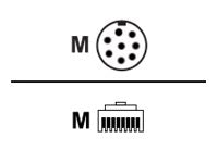 Fluidmesh - Network adapter - 8 pin M12 (M) to RJ-45 (M) - 33 ft