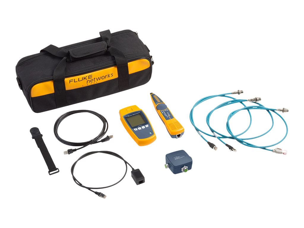 Fluke MicroScanner PoE Industrial Ethernet Professional Kit - Network tester kit