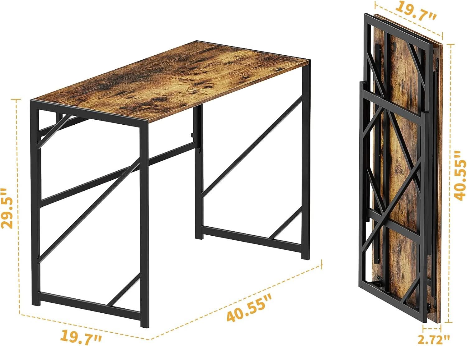 Foldable Desk For Home Office 40.6 Inch No Assembly