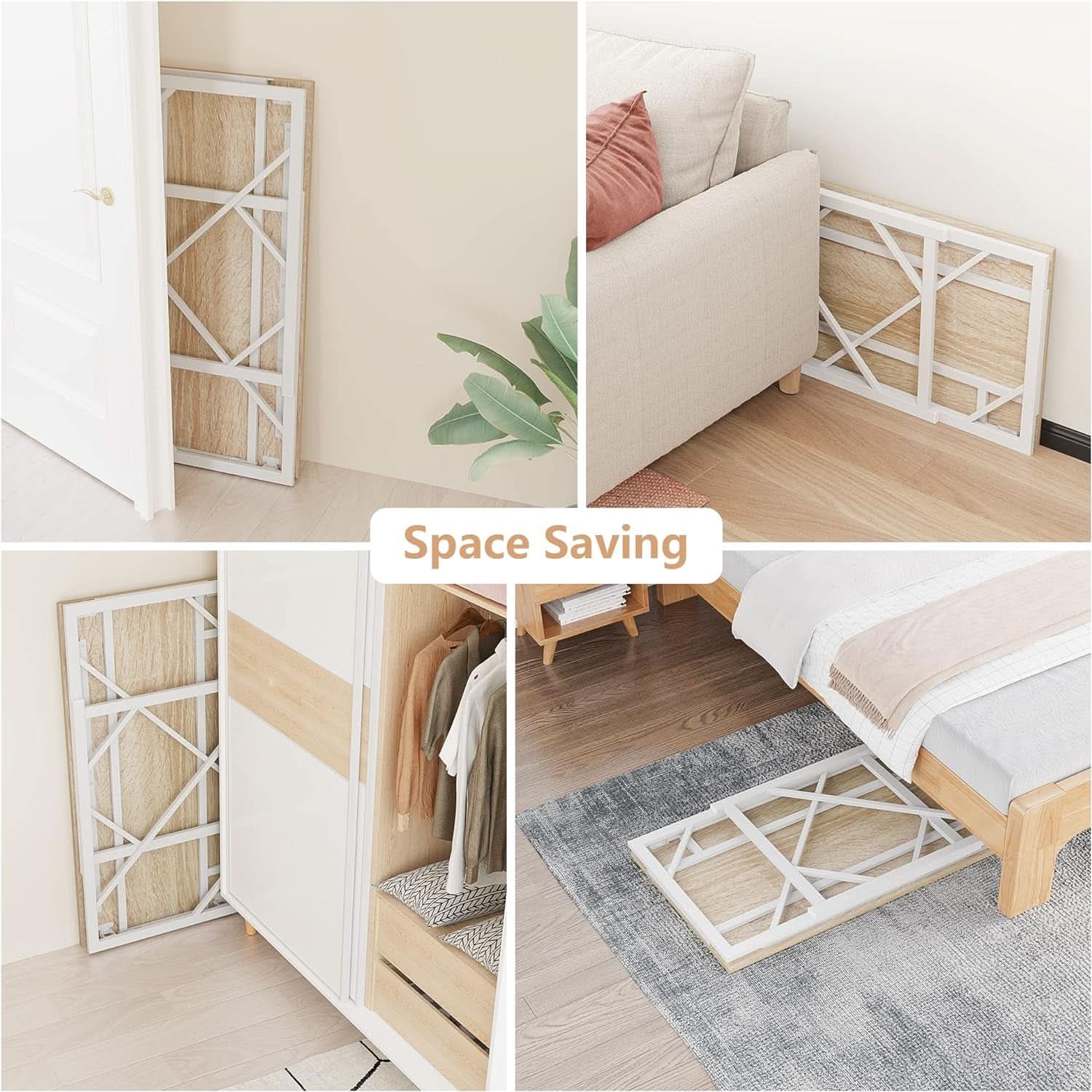 Foldable Desk For Home Office No Assembly 40.6 Inch Long